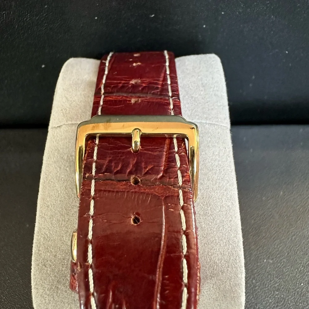 Kenneth Cole Gold Watch with Burgundy Strap - Picture 6 of 7